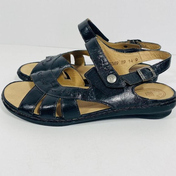 Josef Seibel Airped Plus Sandals Black Size 39 - Picture 2 of 10